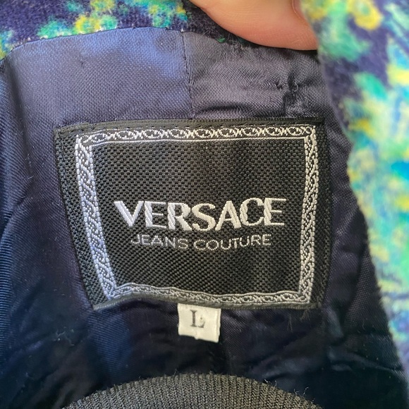 Versace Jeans Couture Vibrant Blue and Yellow cropped Vest - Picture 2 of 6